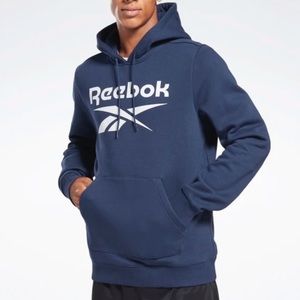 😻NWT Reebok Identity Fleece Hoodie Pullover Navy Blue